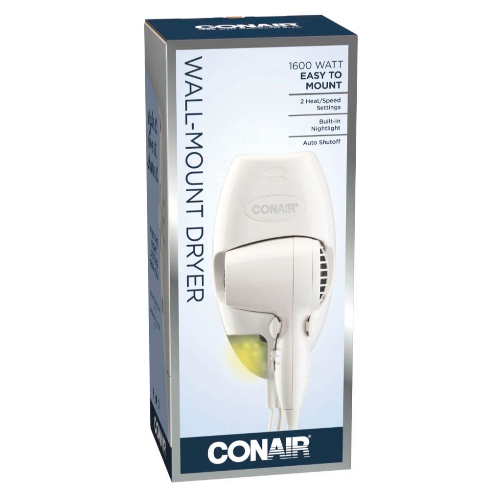 CONAIR 1600 W WALL MOUNT HAIR DRYER