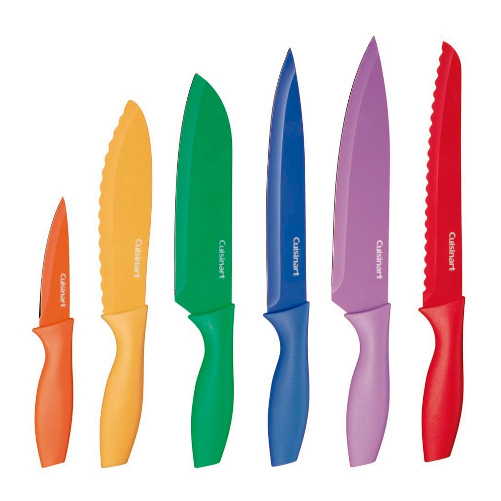 CUISINART 12PC COLOR KNIFE SET WITH BLADE GUARDS