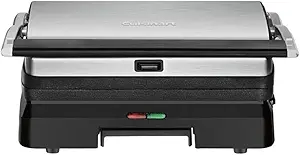 CUISINART, 3-IN-1 GRIDDLER & PANINI PRESS, SILVER