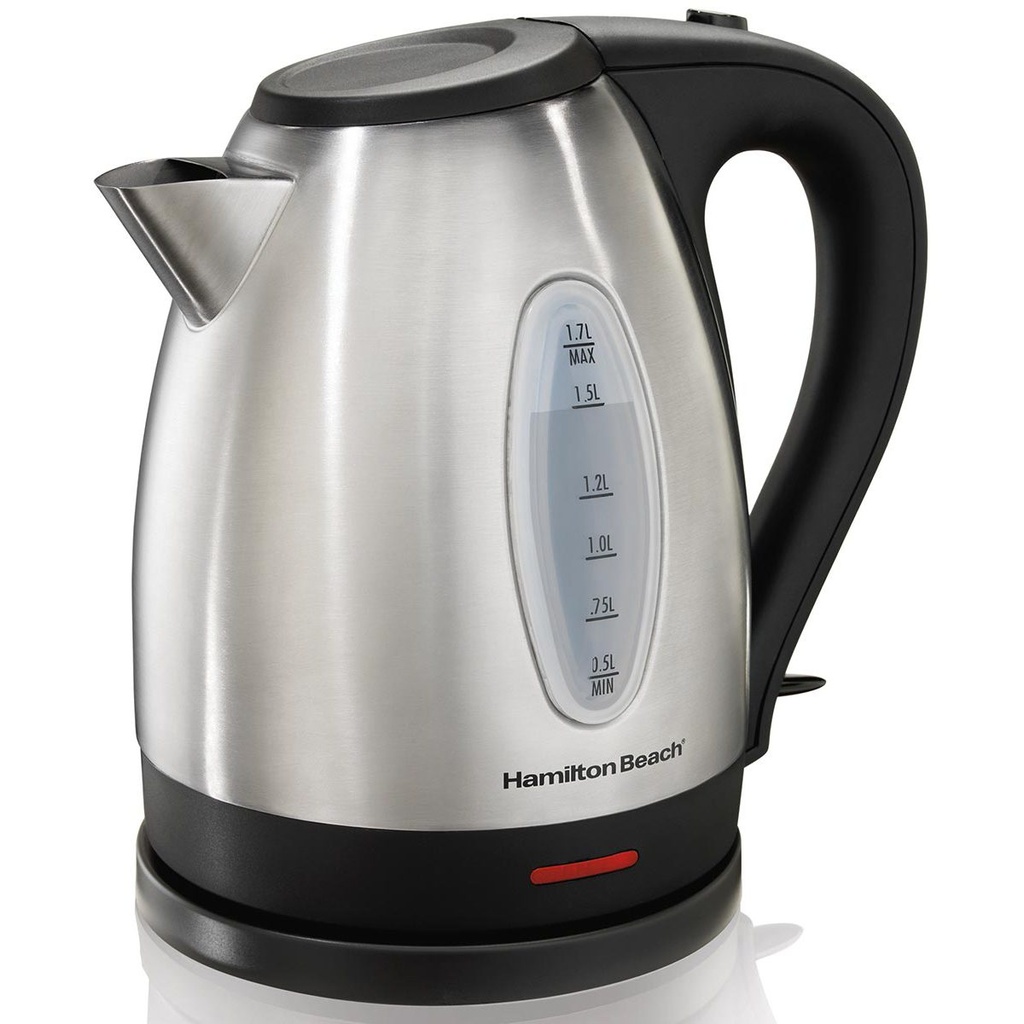 HAMILTON BEACH 1.7 LITER STAINLESS STEEL ELECTRIC KETTLE             