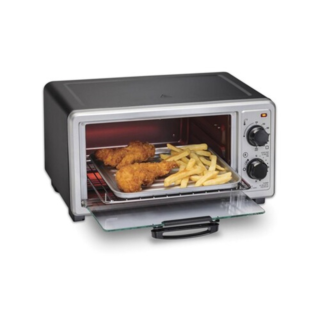 PROCTOR SILEX® 4 SLICE TOASTER OVEN BROILER BL/SS