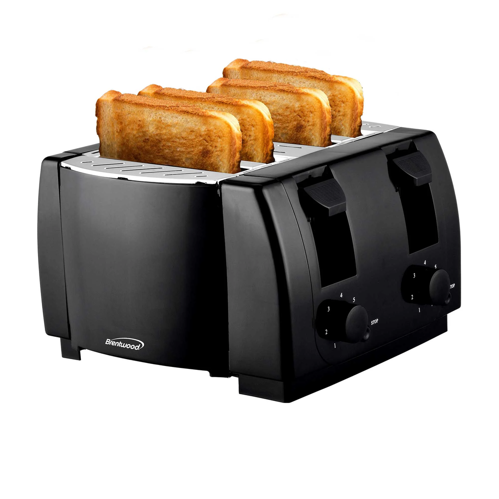 BRENTWOOD TOASTER 4 SLICE BLACK