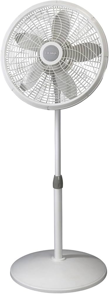 LASKO 18" WHITE 3-SPEED PEDESTAL FAN