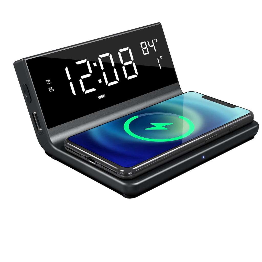 SUPERSONIC DUAL ALARM CLOCK RADIO BLACK