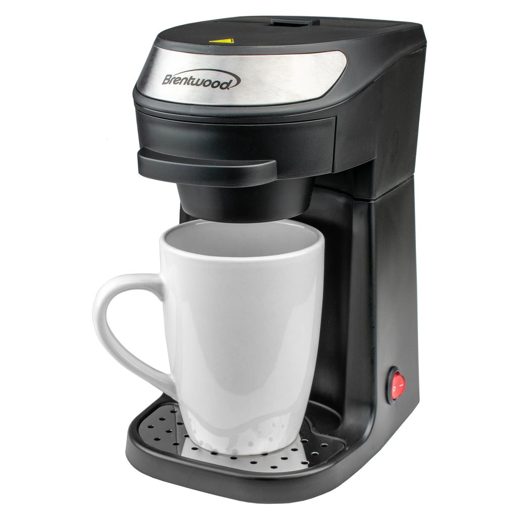 BRENTWOOD SINGLE SERVE COFFEE MAKER W/14OZ MUG - BLK       