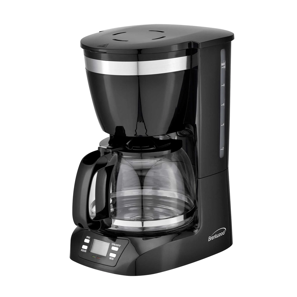 BRENTWOOD 10 CUP DIGITIAL COFFEE MAKER - BLK