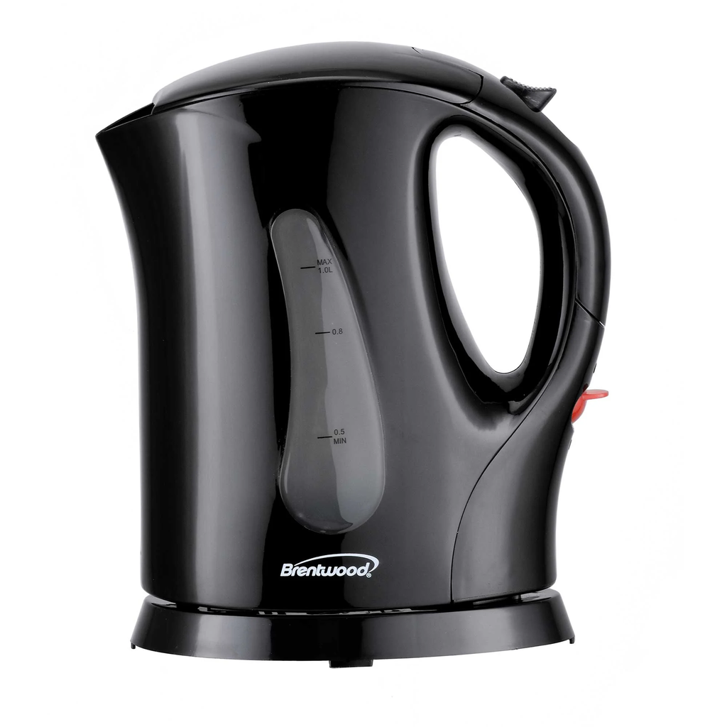 BRENTWOOD 1 LITER CORDLESS ELECTRIC KETTLE - BLACK