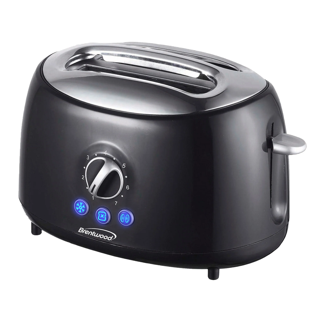 BRENTWOOD 2-SLICE COOL TOUCH EXTRA WIDE RETRO TOASTER - BLK