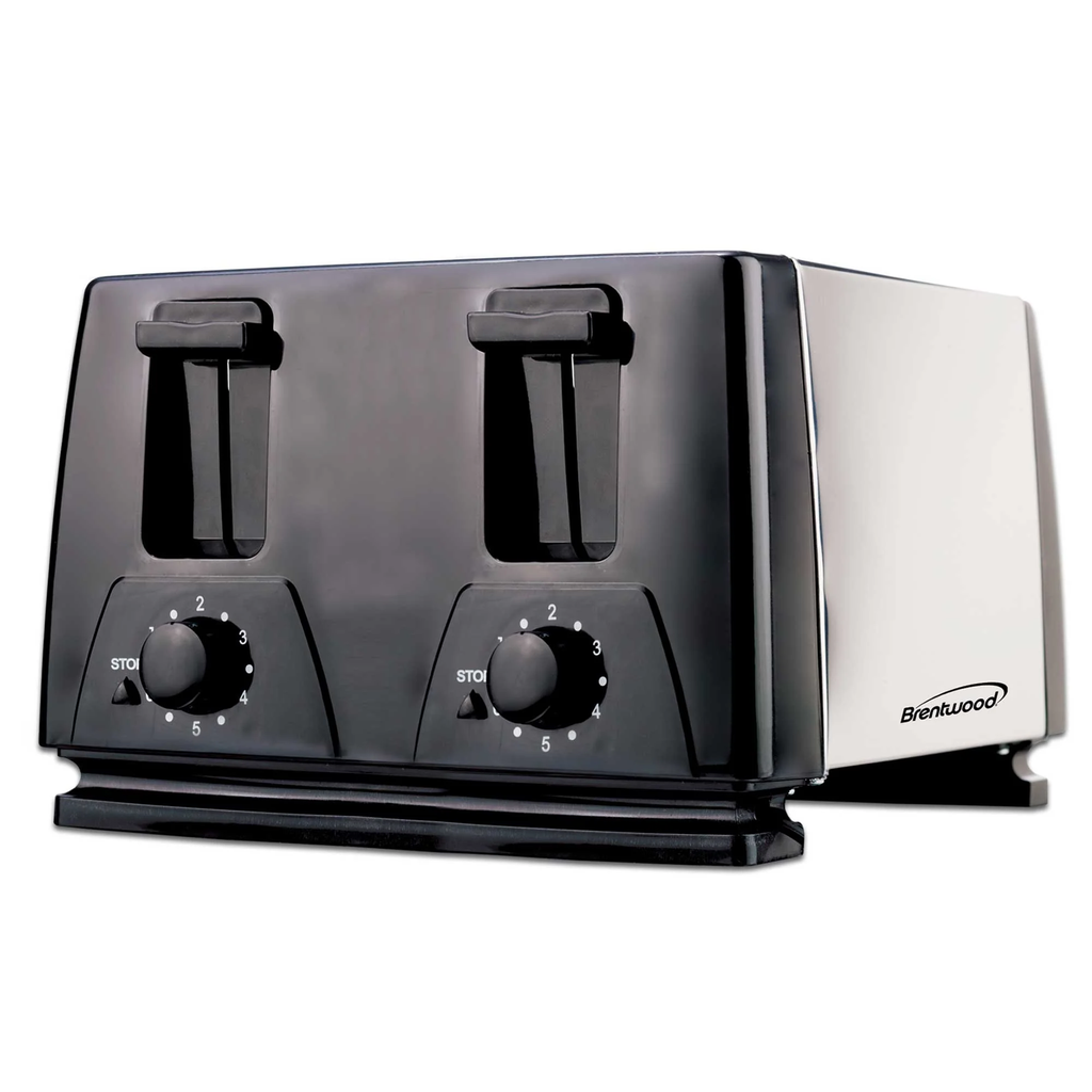 BRENTWOOD 4-SLICE TOASTER 6 SETTINGS - BLK/SS