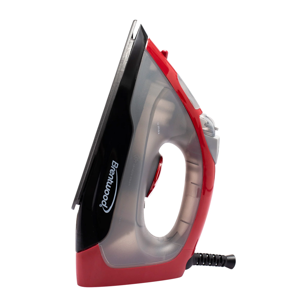 BRENTWOOD NON-STICK STEAM IRON - RED