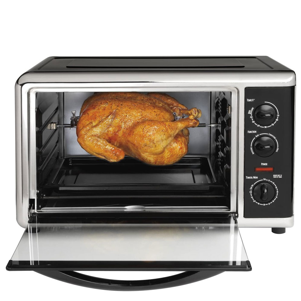 HAMILTON REVOLVING ROTISSERIE COUNTERTOP OVEN W/CONVECTION SS/BLACK