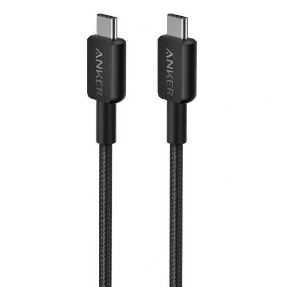 ANKER 322 USB-C/USB-C BRAIDED CABLE - 6' - BLACK