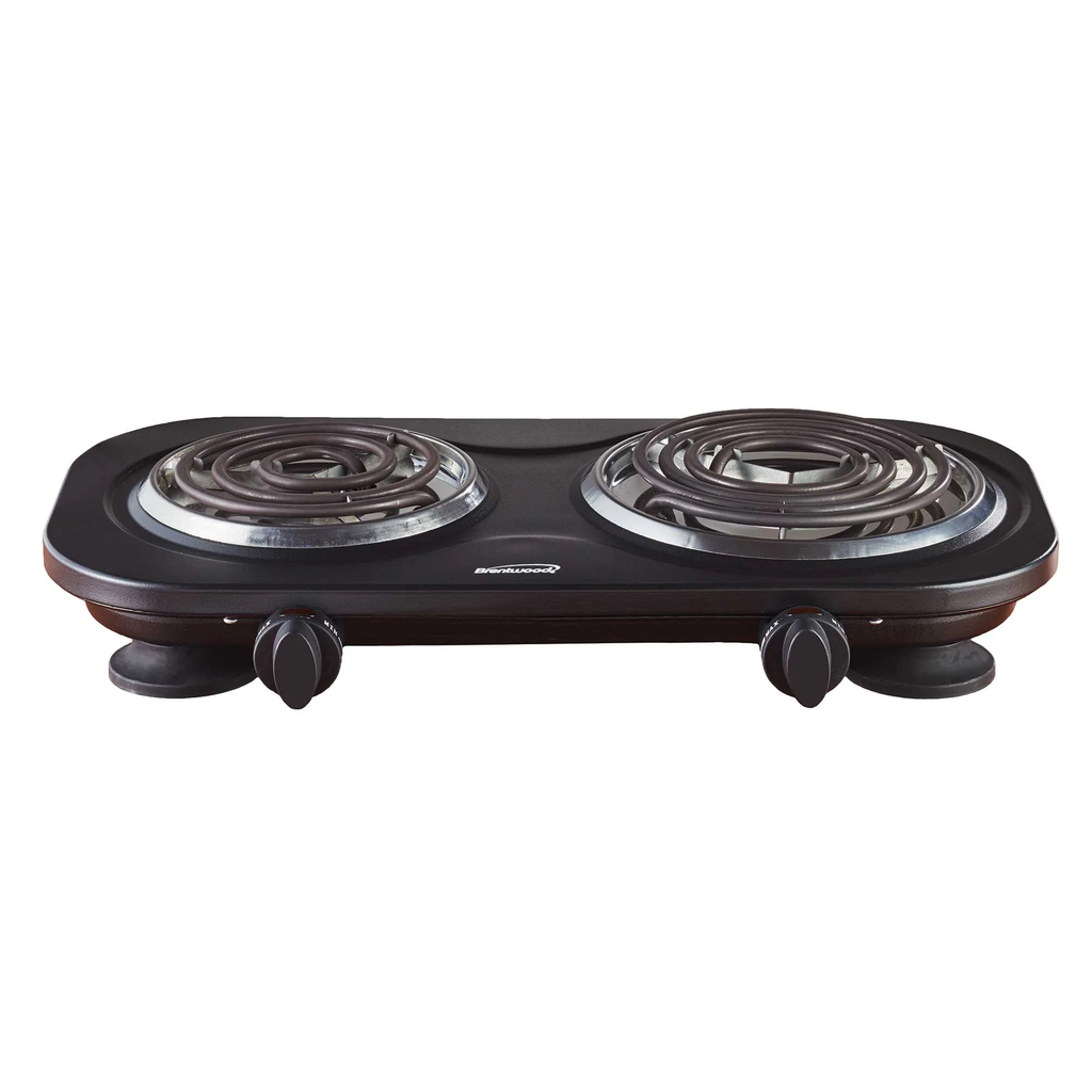 BRENTWOOD 1500W DOUBLE ELECTRIC BURNER - BLACK