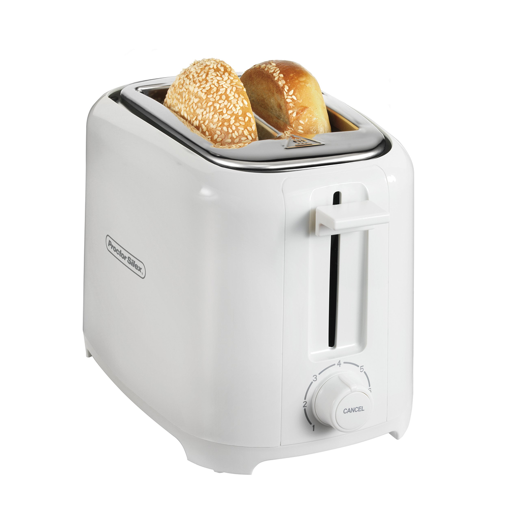 PROCTOR SILEX WIDE SLOT 2-SLICE TOASTER WHITE
